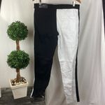 Mr. Kreem Black & White Colorblock Distressed Zip Hem Streetwear Jeans Size 34 Photo 1