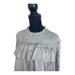 ZARA #112  Basic Cropped Ruffle Front Blouse Photo 2