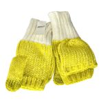 Aerie  Gloves Mittens Convertible Flip Top Fingerless Green Cream Knit One Size Photo 6