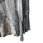Sacred Threads  Patchwork Textured Top Gray Mixed Fabric Size 2X Photo 3