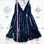 ZARA Navy Tie Dye Halter Mini Dress Size XS Photo 10