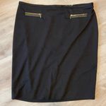 Calvin Klein  Women’s Black Front Pockets MIDI Skirt Size 14 Photo 6
