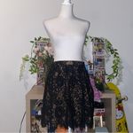 Michael Michael Kors dark academia whimsical gothic lace floral midi skirt Black Size 4 Photo 8