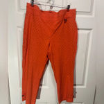 Rafaella Orange & White Polka Dot Pull on Pant‎ Size 18 Photo 4