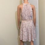 City Triangles Juniors size 15 blush Pink & Ivory lace halter dress Formal NWT Photo 9