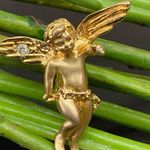 Vintage GIOVANNI Signed Gold Angel Cherub 1.25” Pin Photo 7