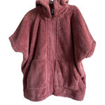 CAbi  Women’s Small Jacket Embrace Topper Dusty Pink Rose Fleece Hooded‎ Zip Photo 0