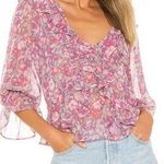 MISA Los Angeles ππ Lilyanna Top ~ Lilac Floral Print Medium M NWT Photo 0