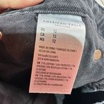 American Eagle  Black 90s Boyfriend Distressed CutOff Hi Rise Denim‎ Shorts Sz 12 Photo 6