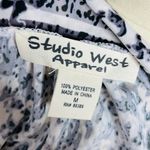 Studio West Apparel Fleur de Lis Faux Wrap Dress M Photo 7