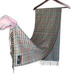 D&Y  acrylic neutral tones cashmere-like rectangular scarf with fringe Photo 1