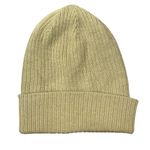 Aritzia  Sunday Best Womens Brown Rib Knit Cuffed Fold Up Beanie Cap Hat One Size Photo 0