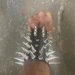 3 PCs Gothic PU leather Spiked Studded Bracelets Photo 0