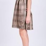 Babydoll Plaid Dress Brown Size M Photo 2