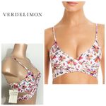 New. Verdelimon floral/bird wrap bikini top. Large. Retails $198 Red Photo 1