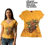 Miss Sixty Grail 2000s made in Italy rhinestone bedazzled shirt medium Photo 1