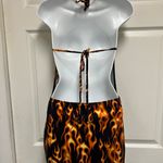 Bear Dance Fire Print With Open Back Mini Dress Photo 6