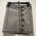 Free People Gray Button-Down Mini Skirt Photo 0