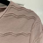 Old Navy  Pink Mauve Textured Wave Stripe Short Sleeve Everywear Tee Shirt Size L Photo 7