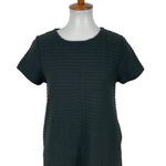 NET Collection Midi Dress Medium Black Minimalist Short Sleeve Photo 1