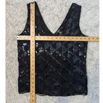 DKNY Vintage  Silk Sequin Sheer Cami Tank Top  Black Size Medium Photo 4