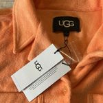 UGG  NWT Saniyah French Terry Orange Boxy Button Casual Shirt Size Large Photo 3