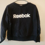 Reebok  black cropped sweatshirt size womens small Photo 0