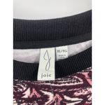 Joie  Crew Neck Leaf and Floral Print Pullover Red Black‎ Sweatshirt XL Photo 2