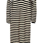 525 America Shopbop  Raya Polo Sweaterdress Striped Knit Size S Black Cream Photo 0