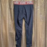 PINK - Victoria's Secret  Gray Mauve Fleece Lined Full Length Leggings Large Photo 1