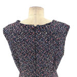 J.Crew A-line Dress in Confetti Tweed Navy Blue Pink Size 12 Photo 5