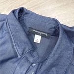 Sharagano Denim chambray style button down dress with belt Photo 2