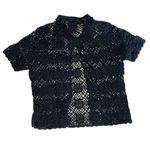 Outfit Petite JPR Black Floral Crochet Short Sleeve Cardigan Petite Photo 1