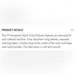 Free People Movement FREE PEOPLE Work It Out Pullover - Black Walnut Photo 3