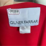 Gilner Farrar Dress Finley Flower Print Red Mini Ruffles Crinkly Fabric Medium Photo 11