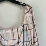 Park & Fifth “Thompson” Mini Babydoll Dress Linen Blend Striped Size Large Photo 2