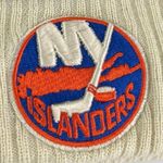 Fanatics  New York Islanders NHL Vintage Hockey Pom Pom Cuff Knit Beanie Hat OS Photo 2