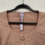 Savage X Fenty Thermal Longsleeve Crop Top Lounge Size Medium Pink Photo 2