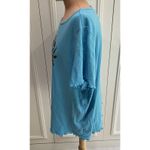 Quacker Factory Sequin Crab Knit Top Blue Beach Nautical Size 2X Photo 4