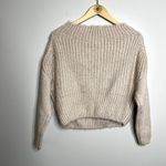 Lulus  Beige Wide Neck Knit Pullover Sweater Photo 3