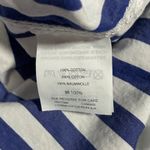 J.Crew Striped Split Neck Tunic Top Long Sleeve Women Size Medium Blue White Photo 5