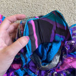 Authentic Vintage Lillie Rubin silk sequin beaded geometric abstract blouse 1980 Purple Photo 7