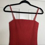 Storia Little Smocked Mini Dress in Rust Size Medium Photo 3