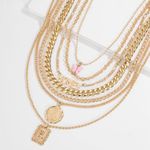 Boutique 7 Pieces Ladies Vintage Fashion Metal Pendant Necklace Set Photo 1