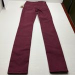 MOTHER Denim Mother The Rascal Sliced Up Heel Burgundy Play Date Denim Jean Women Size 26 NEW Photo 16