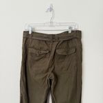 J.Crew [] Olive Green City Fit Straight Leg Utility Pants Belted Roll Tab Size 4 Photo 3