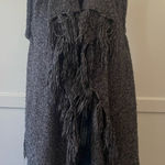 Kensie  Gray Fringe Sweater Vest Photo 0