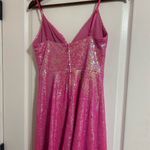 Dear Moon  Formal Dress Short Hot Pink Sequin Photo 1