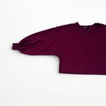 ZESICA Women’s Knit Sweater Cropped Relaxed Fit Balloon Sleeves Size Large EUC Red Photo 9