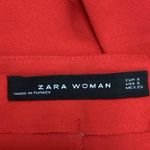 Zara Red V Neck Short Ruffle Flutter Short Sleeve Tiered Mini Shift Dress Sz S Photo 7